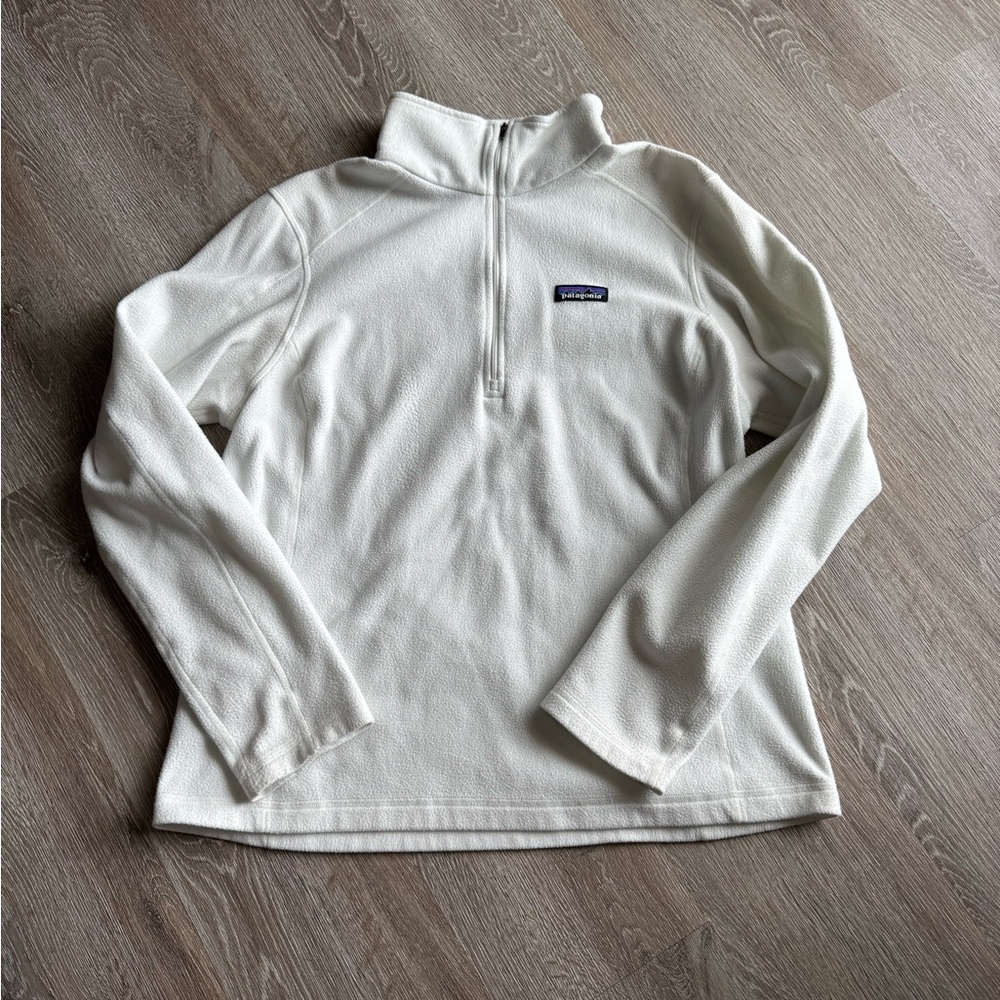 Patagonia White Quarter-Zip Pullover